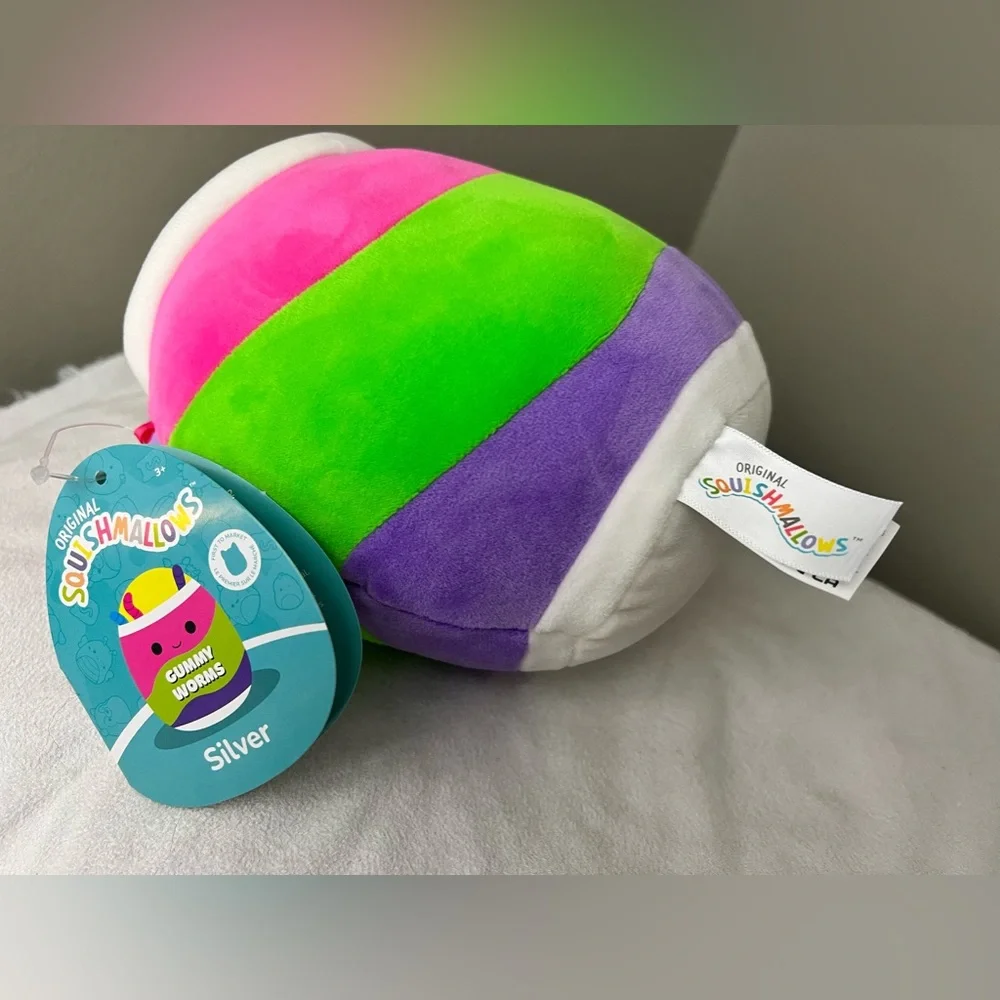 Silver Junk Food Gummy Worms First to Market Squishmallows